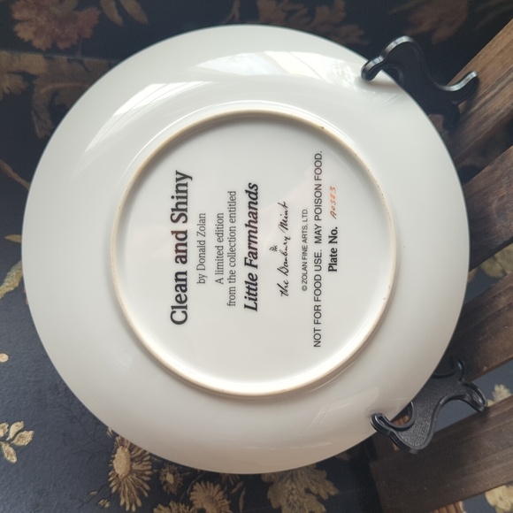 Clean And Shiny By Donald Zolan Limited Edition Collectors Plate Little Farmhand - Picture 5 of 5
